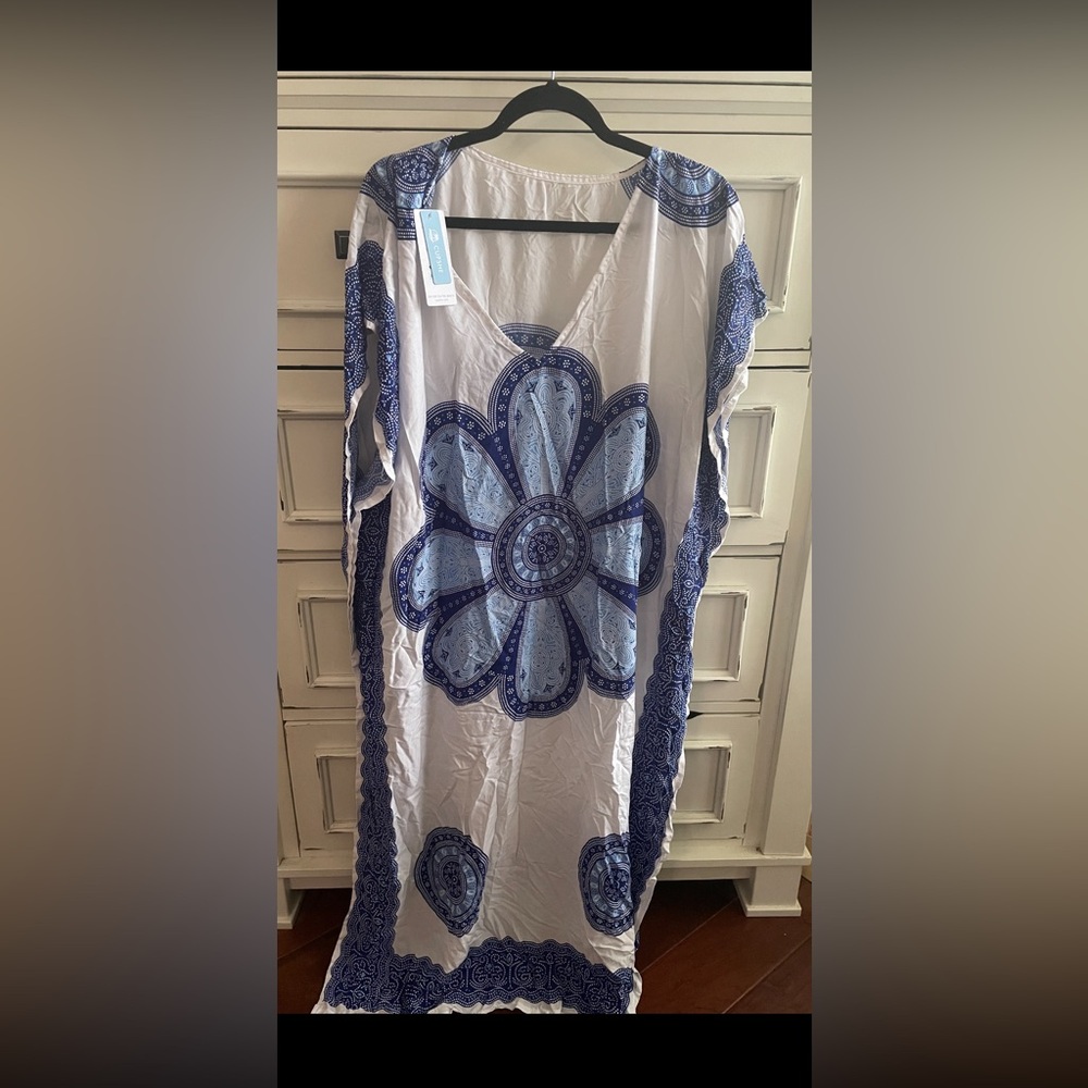 Blue boho cover up from Cupshe. NWT